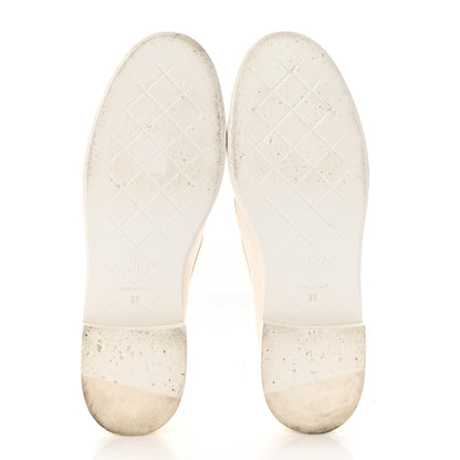 Chanel Shiny Lambskin Quilted CC Turnlock Loafers 38 White 5 of 10