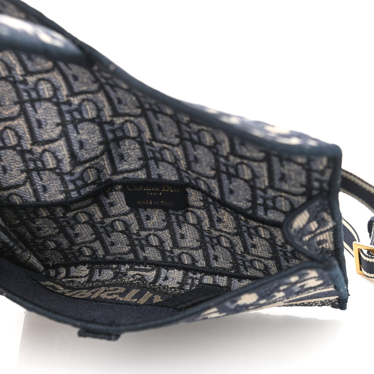 Oblique Slim Saddle Pouch Blue