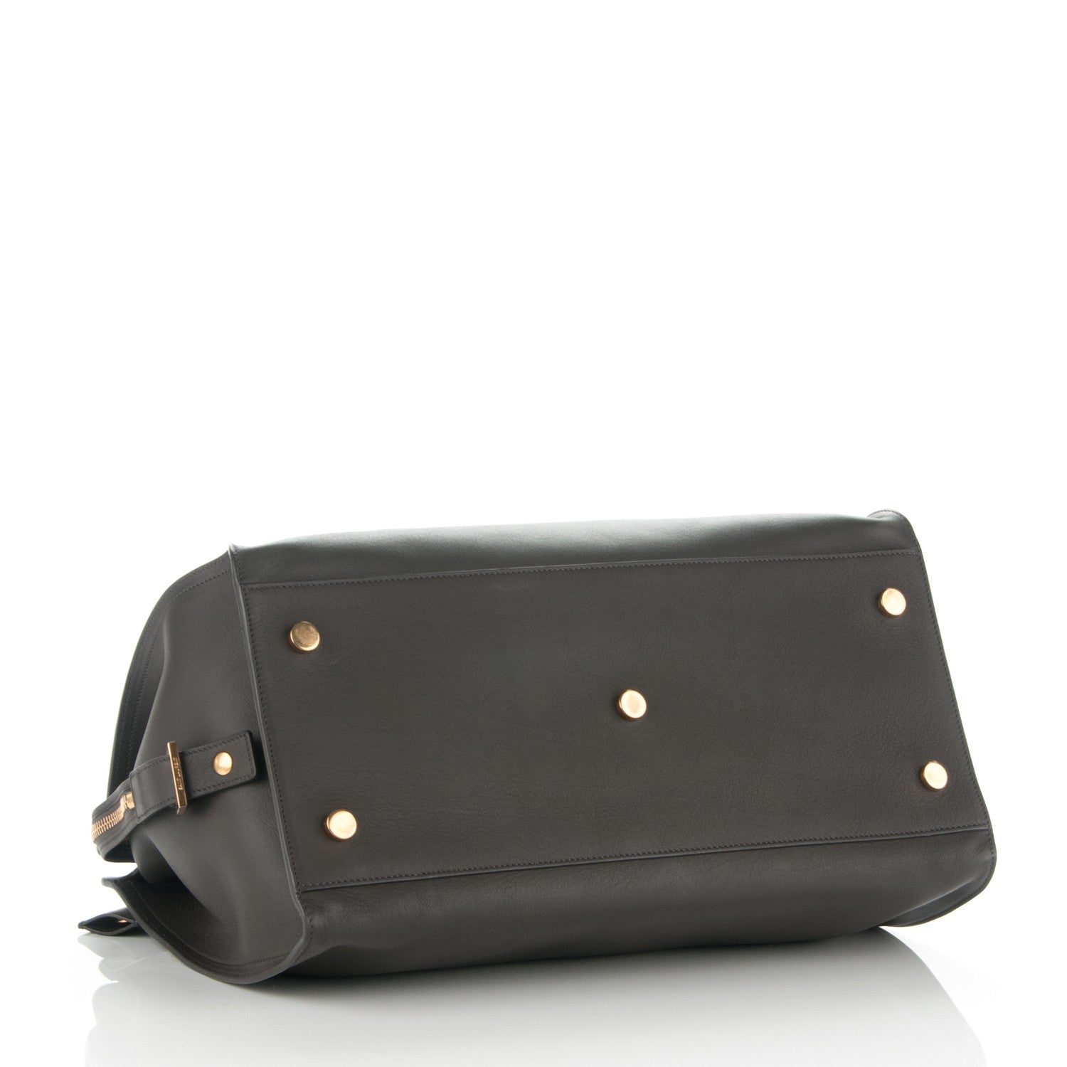 Saint Laurent Smooth Calfskin Medium Cabas Monogram Grey 4 of 7