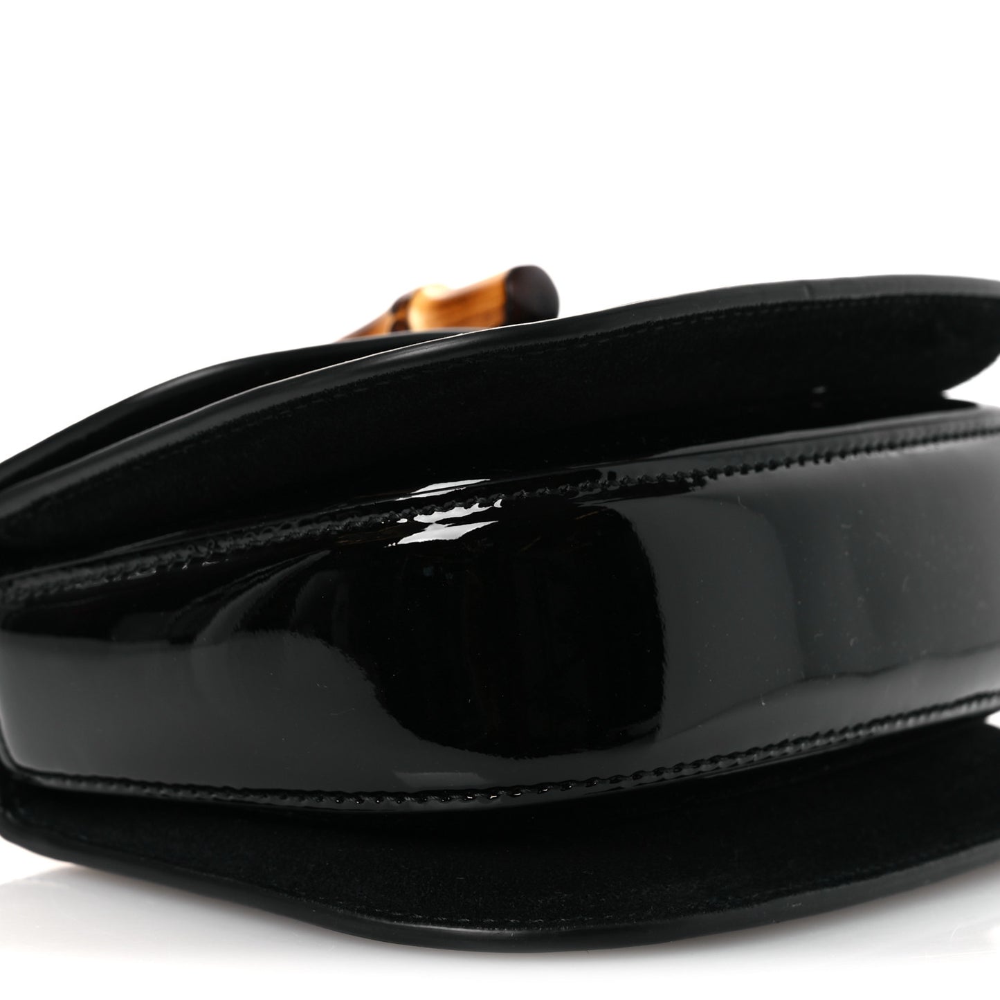 Patent Crystal Mini Bamboo 1947 Top Handle Chain Bag Black