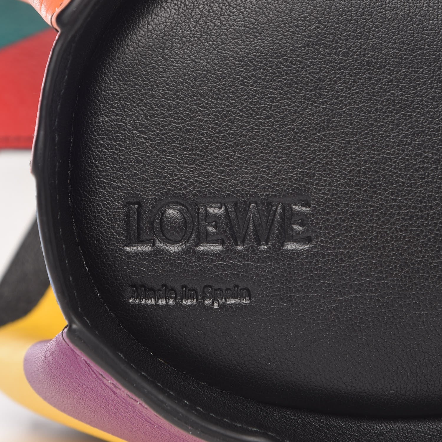 Loewe Calfskin Mini Striped Elephant Crossbody Bag Multicolor 7 of 7