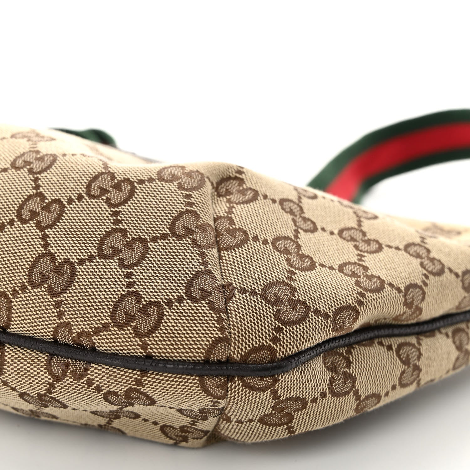 Gucci Monogram Web Sherry Line Shoulder Bag Dark Brown 10 of 10