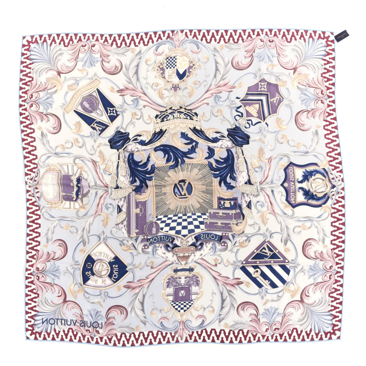 Silk Trunks And Bags Square Scarf Multicolor