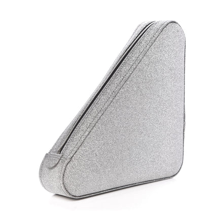 Balenciaga Glitter M Triangle Pouch Argent Black 3 of 8