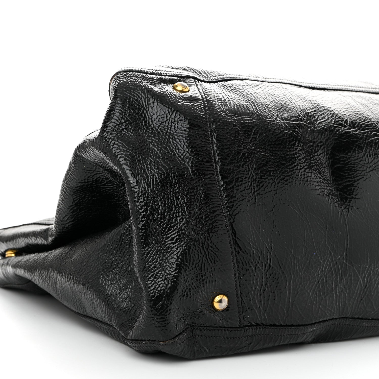Prada Vernice Naplak Tote Black 9 of 10