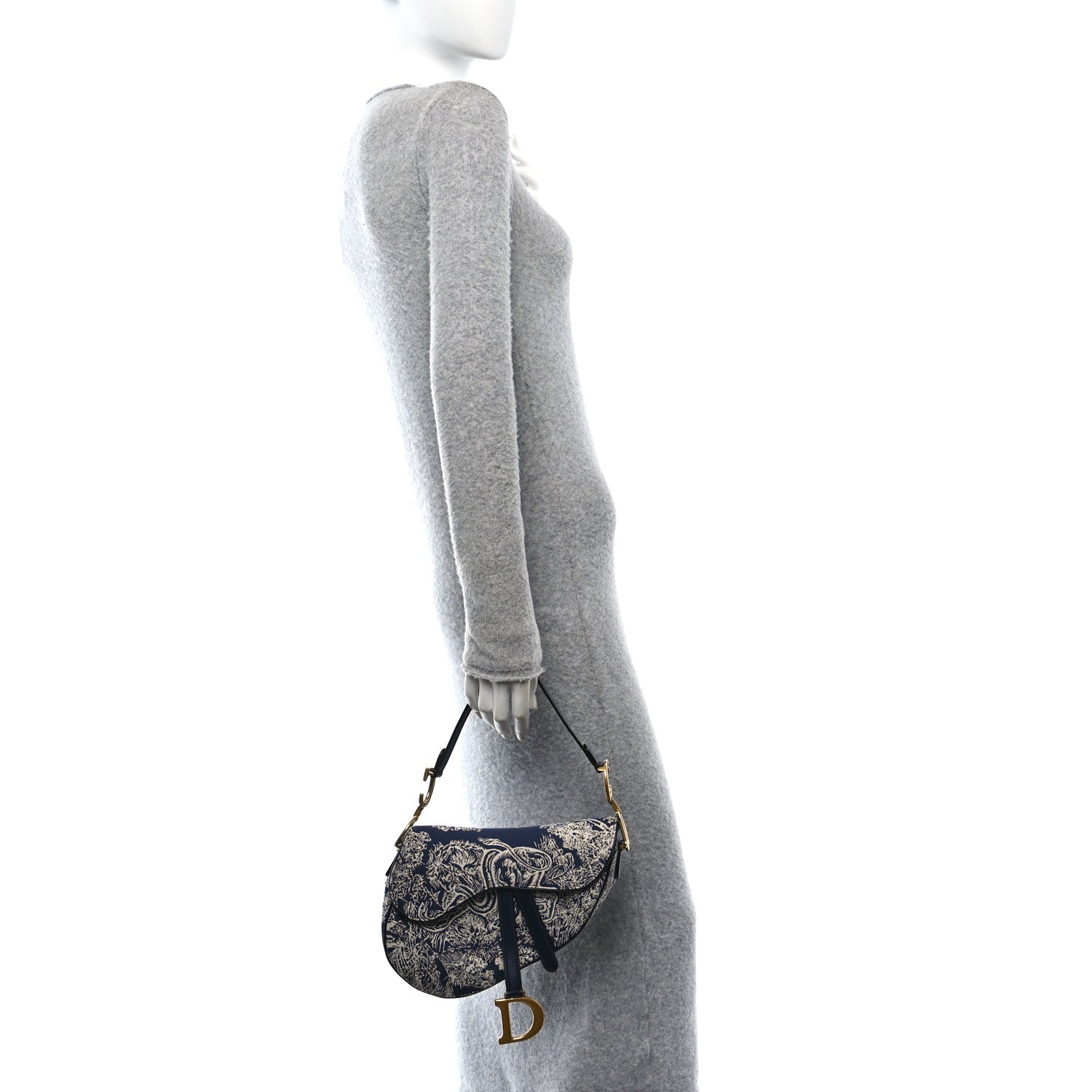 Christian Dior Canvas Embroidered Dioriviera Saddle Bag Blue 2 of 10