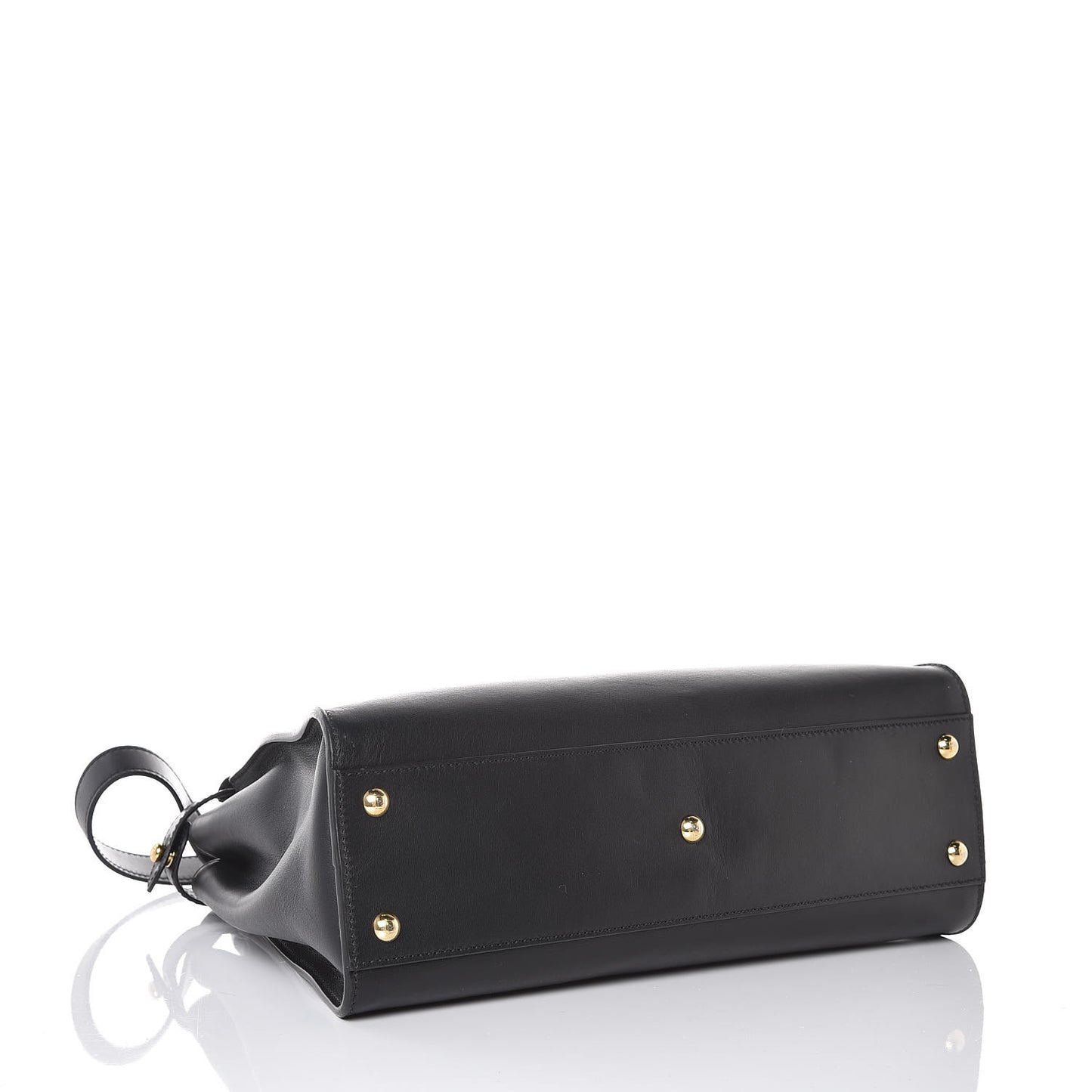 Vitello Seta Shiny Nappa Medium Peekaboo Iconic Satchel Black