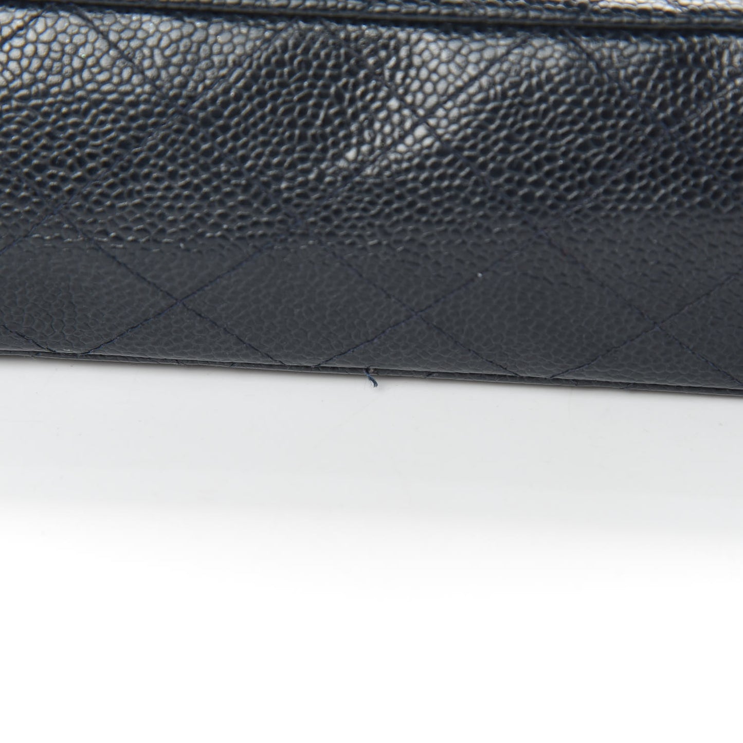 Caviar Quilted Small Double Flap Navy