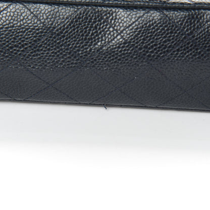 Chanel Caviar Quilted Small Double Flap Navy 15 of 15