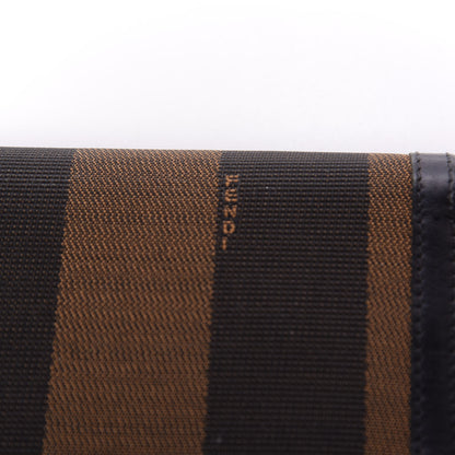 Fendi Pequin Cuoio Vegetale Zip Around Wallet Tobacco Black 9 of 10