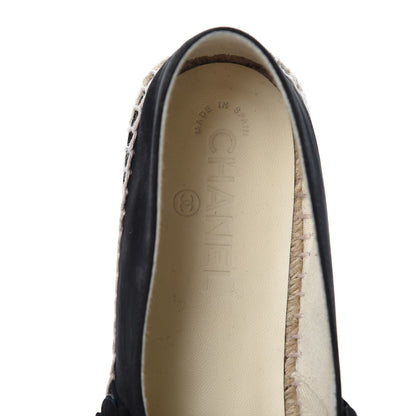 Chanel Suede Camellia CC Espadrilles 42 Black 8 of 9