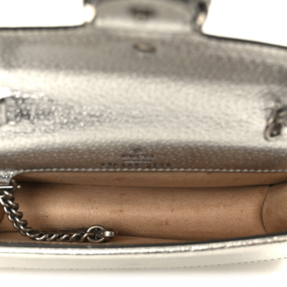 Gucci Metallic Calfskin Super Mini Dionysus Shoulder Bag Silver 5 of 10