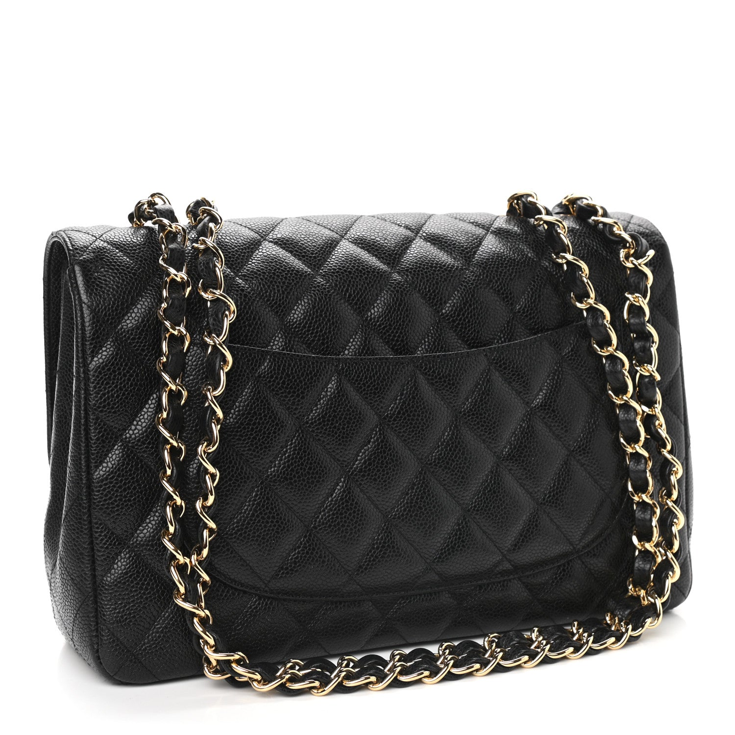 Chanel Caviar Quilted Jumbo Single Flap Black 3 of 9