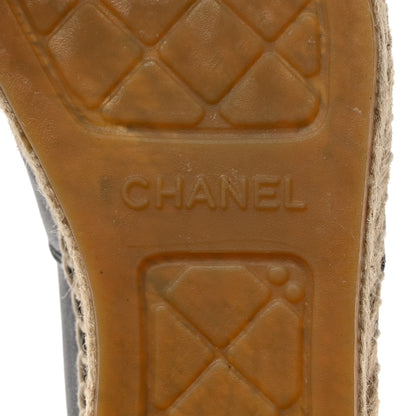 Chanel Lambskin CC Espadrilles 37 Black 8 of 9