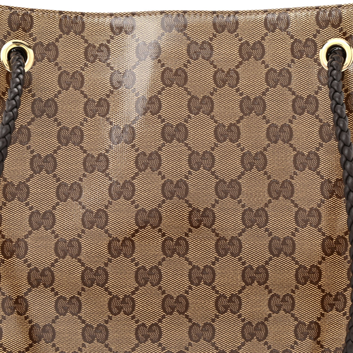 Gucci Crystal Monogram Gifford Shopping Tote Brown 8 of 10