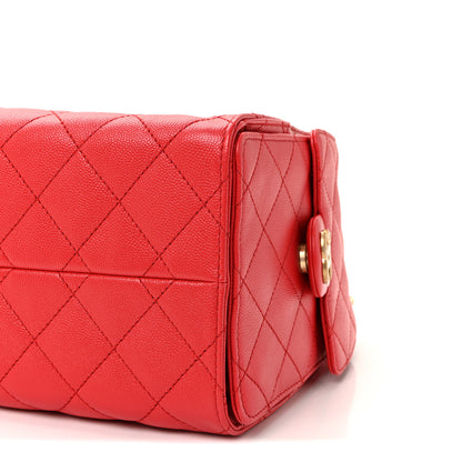 Chanel Caviar Quilted Small Chanel 25 Handbag Dark Red 10 of 10
