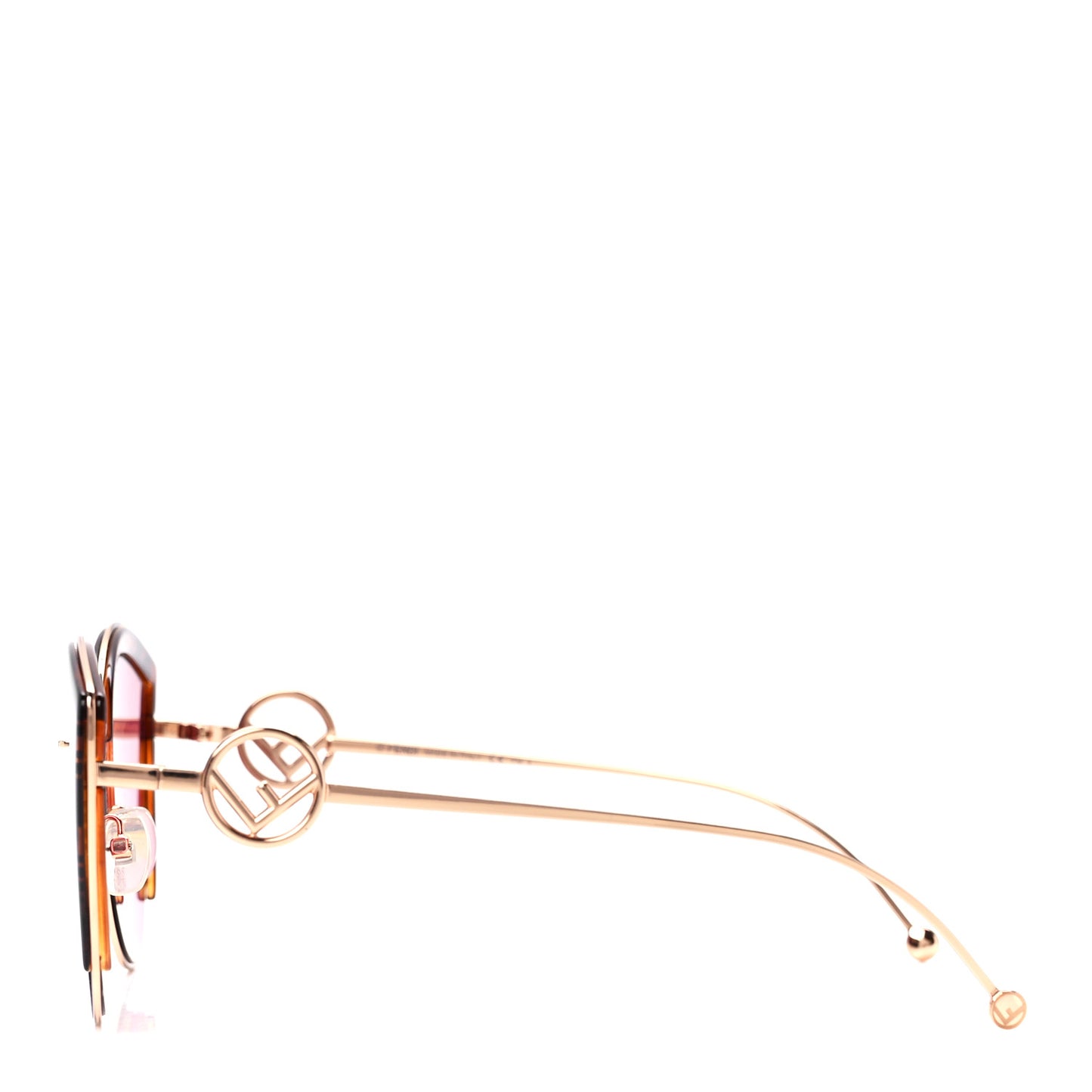 Metal Acetate F is Fendi FF Cat Eye Sunglasses FF 0290/S Pink Havana
