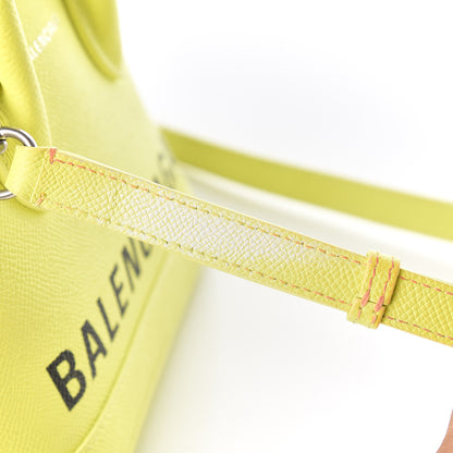 Balenciaga Signature Grained Calfskin Logo XXS Ville Top Handle Bag Acid Green Black 9 of 10