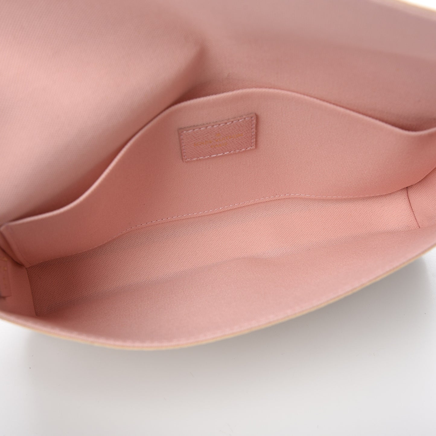 Damier Azur Pochette Felicie Chain Wallet Rose Ballerine
