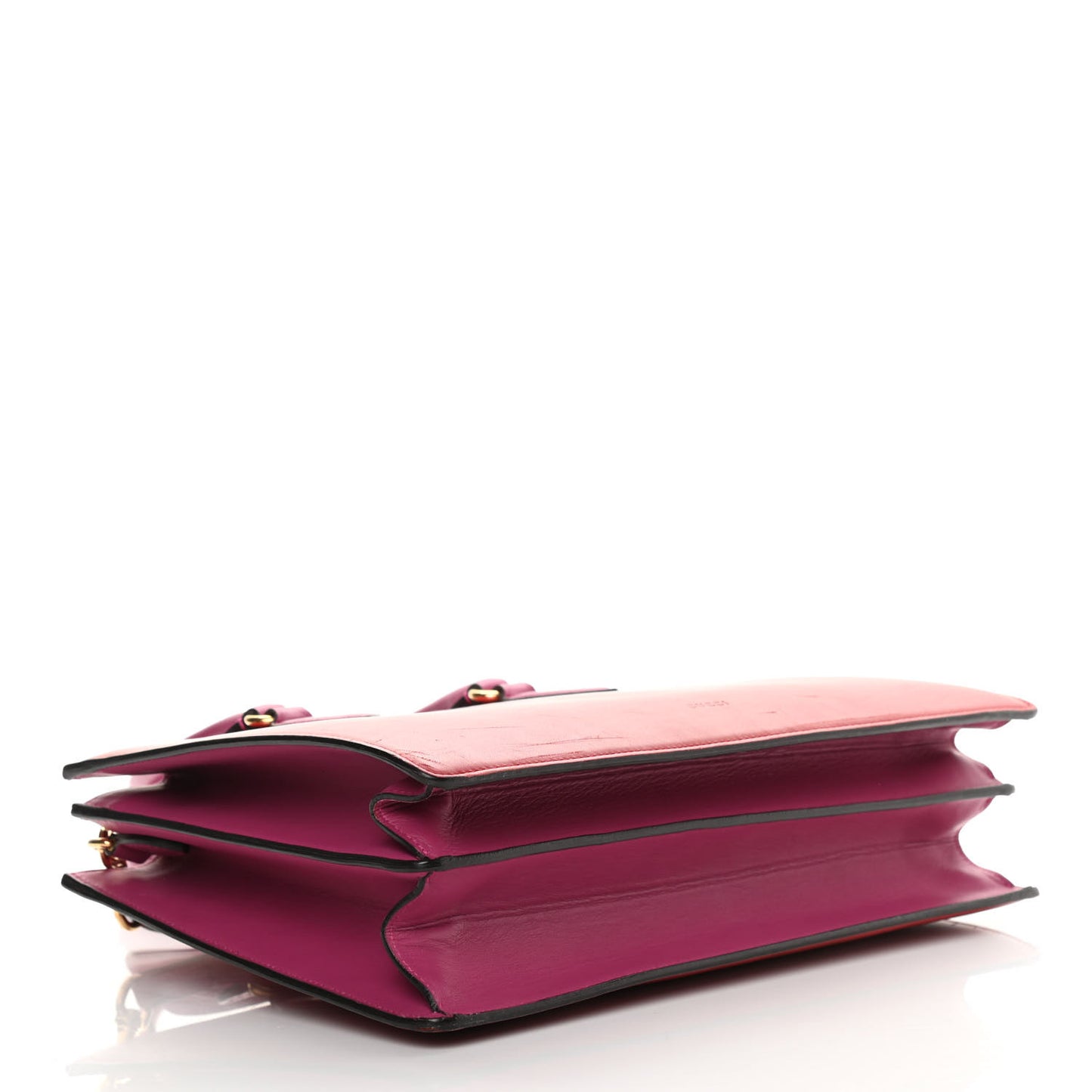 Calfskin Small Top Handle Bag Hibiscus Red New Rosette