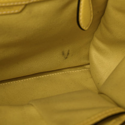 Celine Drummed Calfskin Mini Luggage Citron 8 of 12