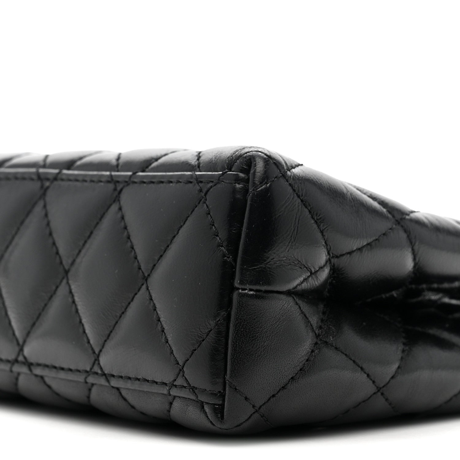 Chanel Shiny Aged Calfskin Quilted Nano Kelly Shopper Black Black 10 of 15