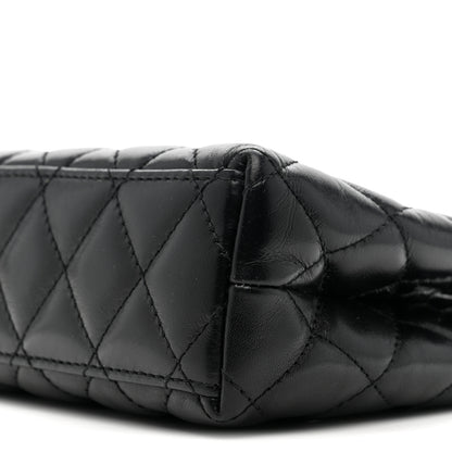 Chanel Shiny Aged Calfskin Quilted Nano Kelly Shopper Black Black 10 of 15