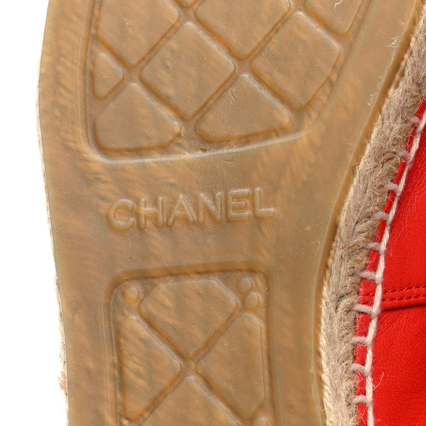 Lambskin CC Espadrilles 40 Red