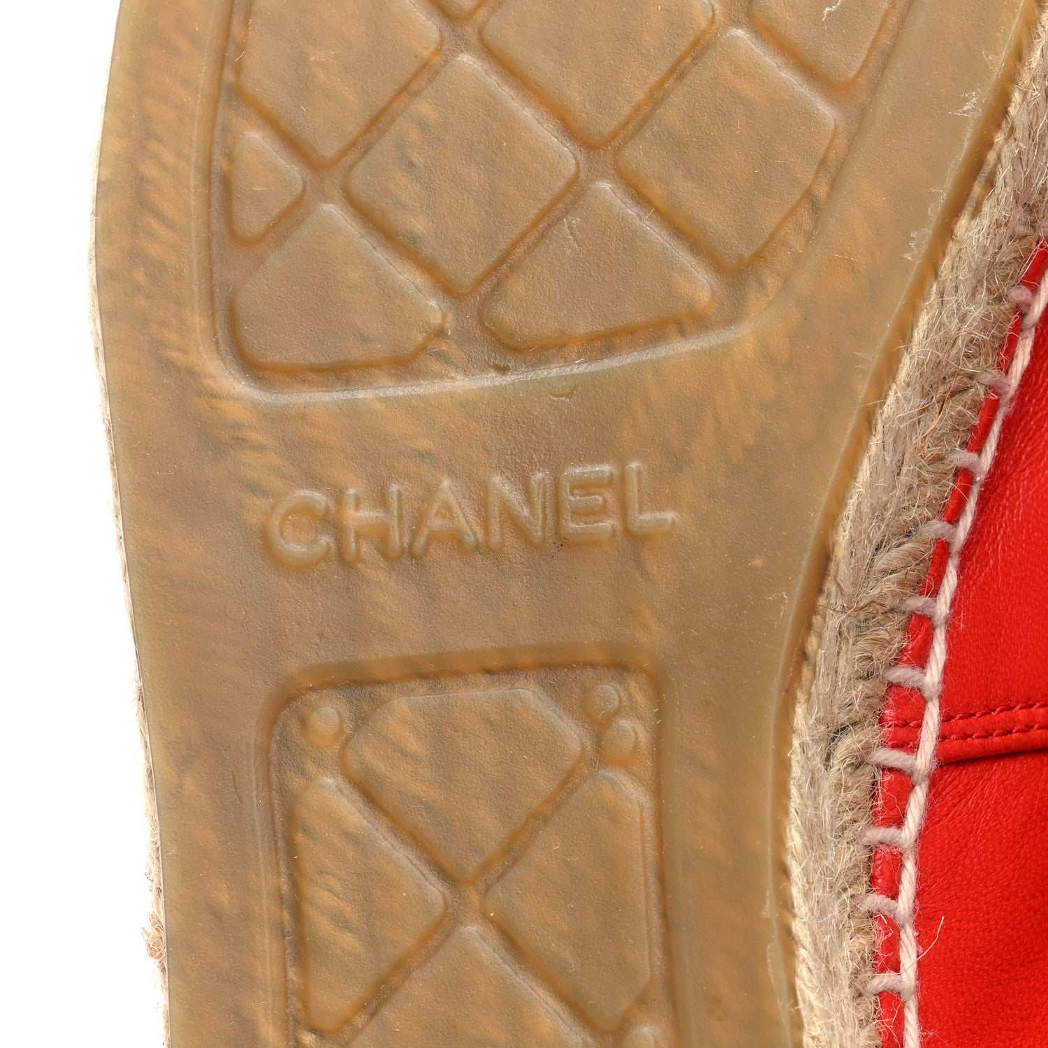 Chanel Lambskin CC Espadrilles 40 Red 7 of 9