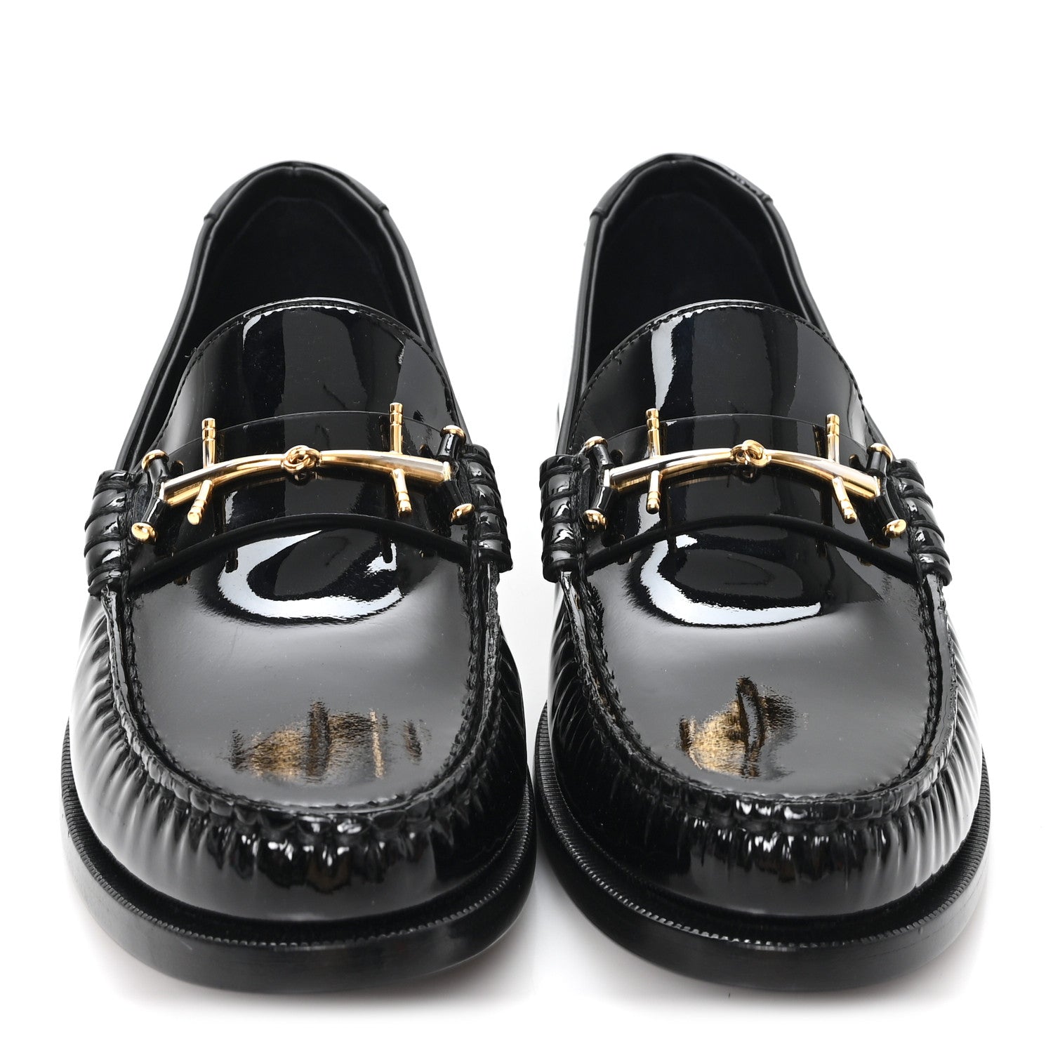 Saint Laurent Patent Le Loafer 15 Penny Slippers 40 Black 3 of 11