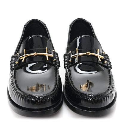 Saint Laurent Patent Le Loafer 15 Penny Slippers 40 Black 3 of 11