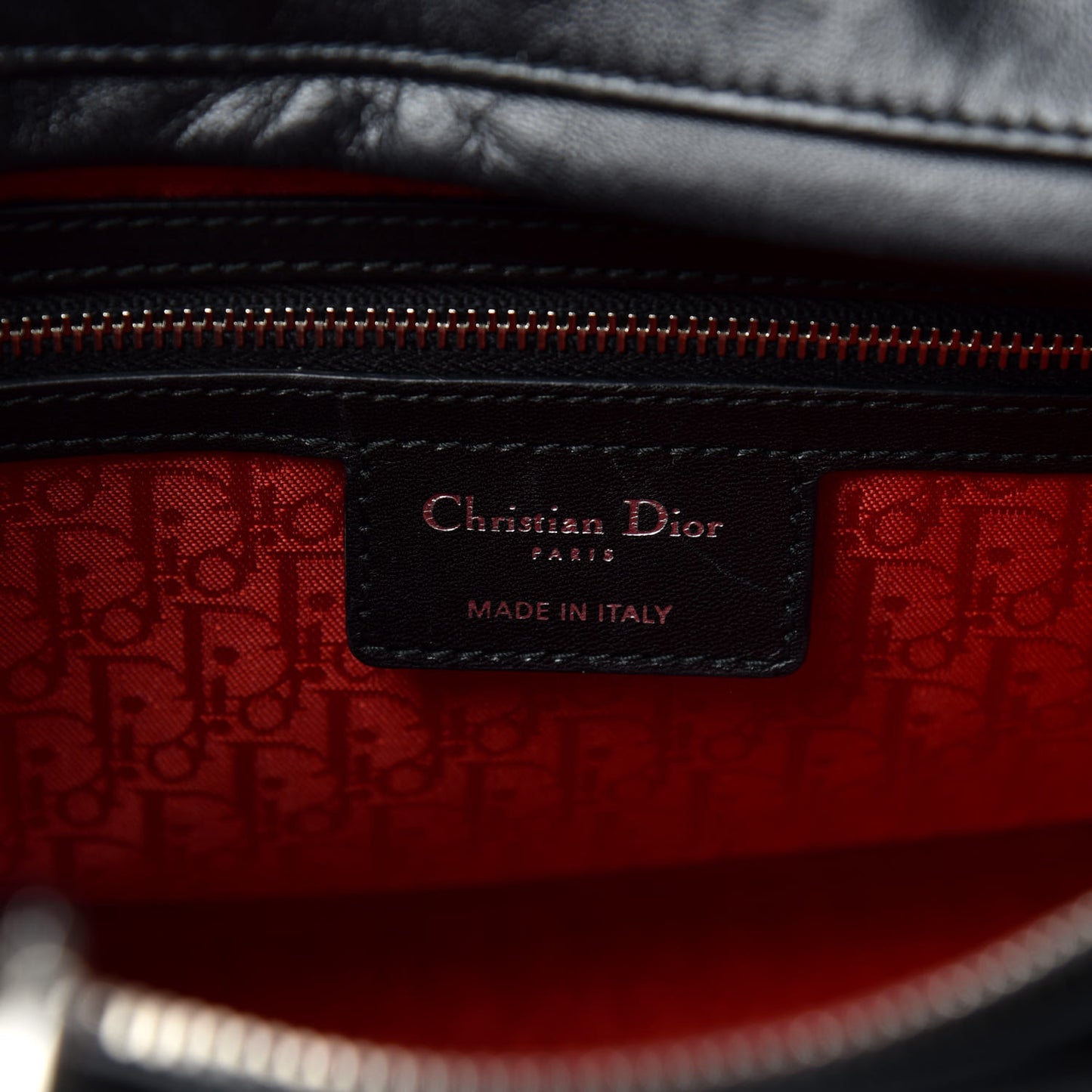 Lambskin Cannage Large Lady Dior Black