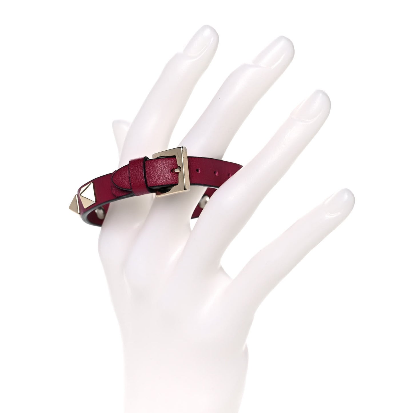 Vitello Rockstud Bracelet Raspberry