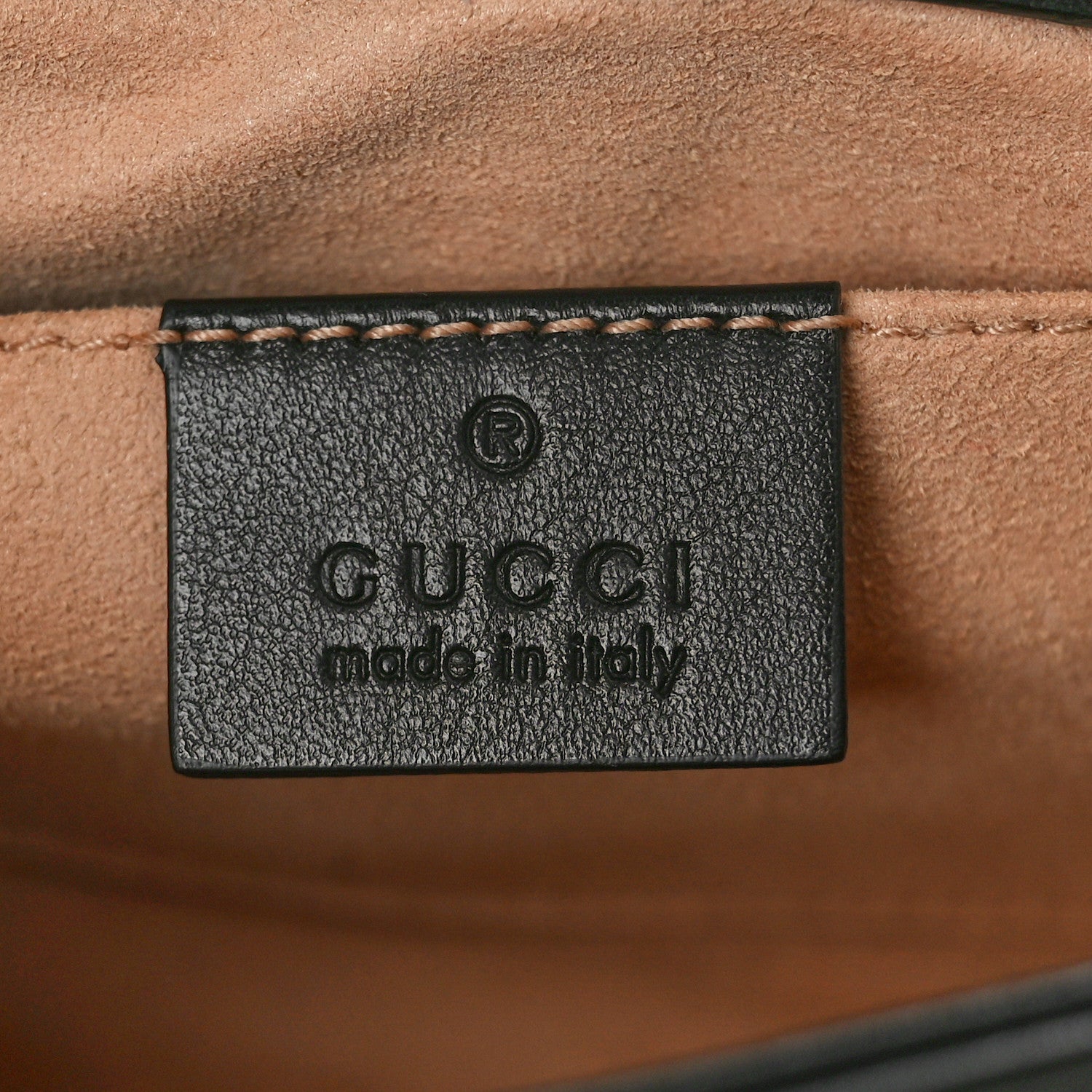 Gucci Calfskin Matelasse Mini GG Marmont Shoulder Bag Black 5 of 9