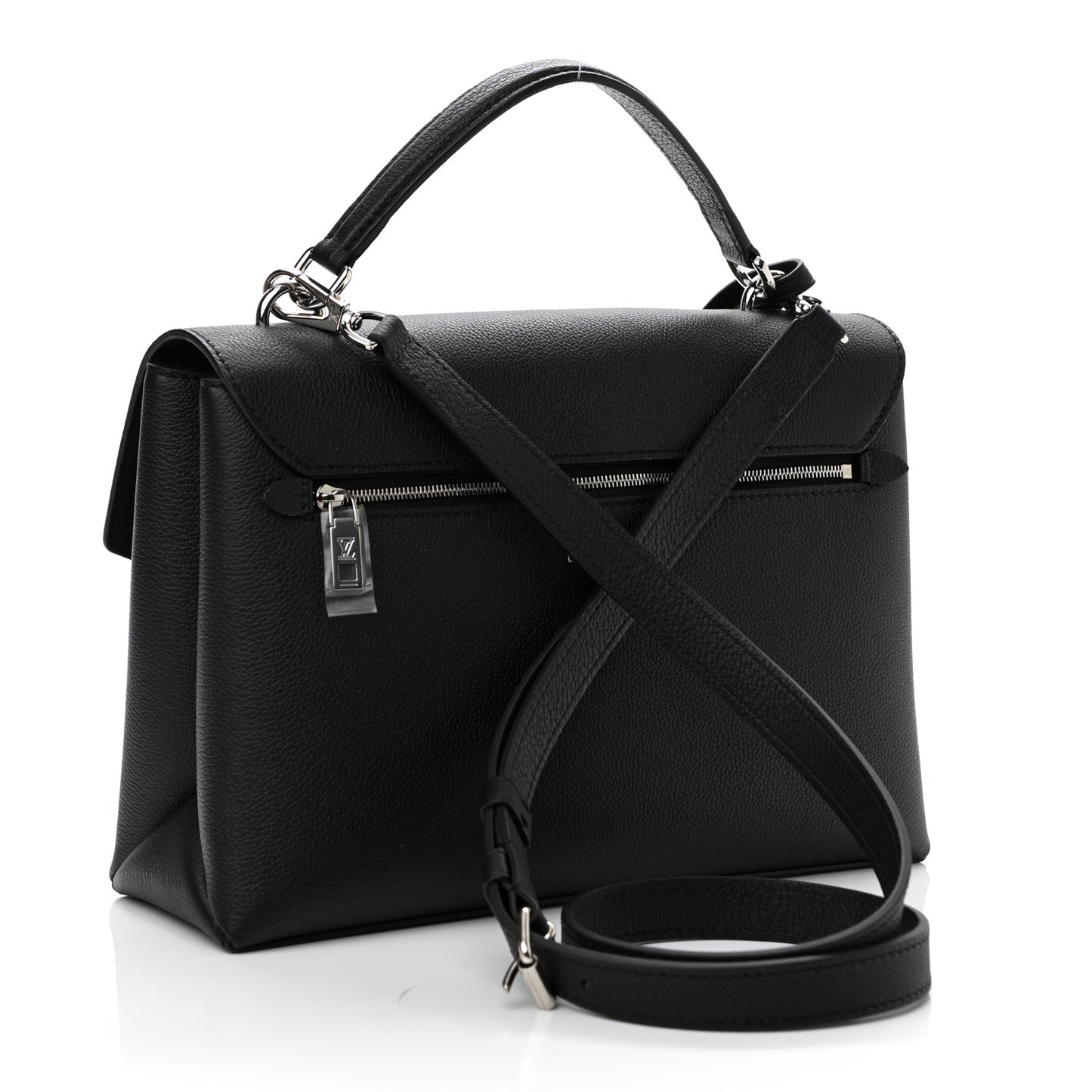 Soft Calfskin My Lockme Top Handle Black