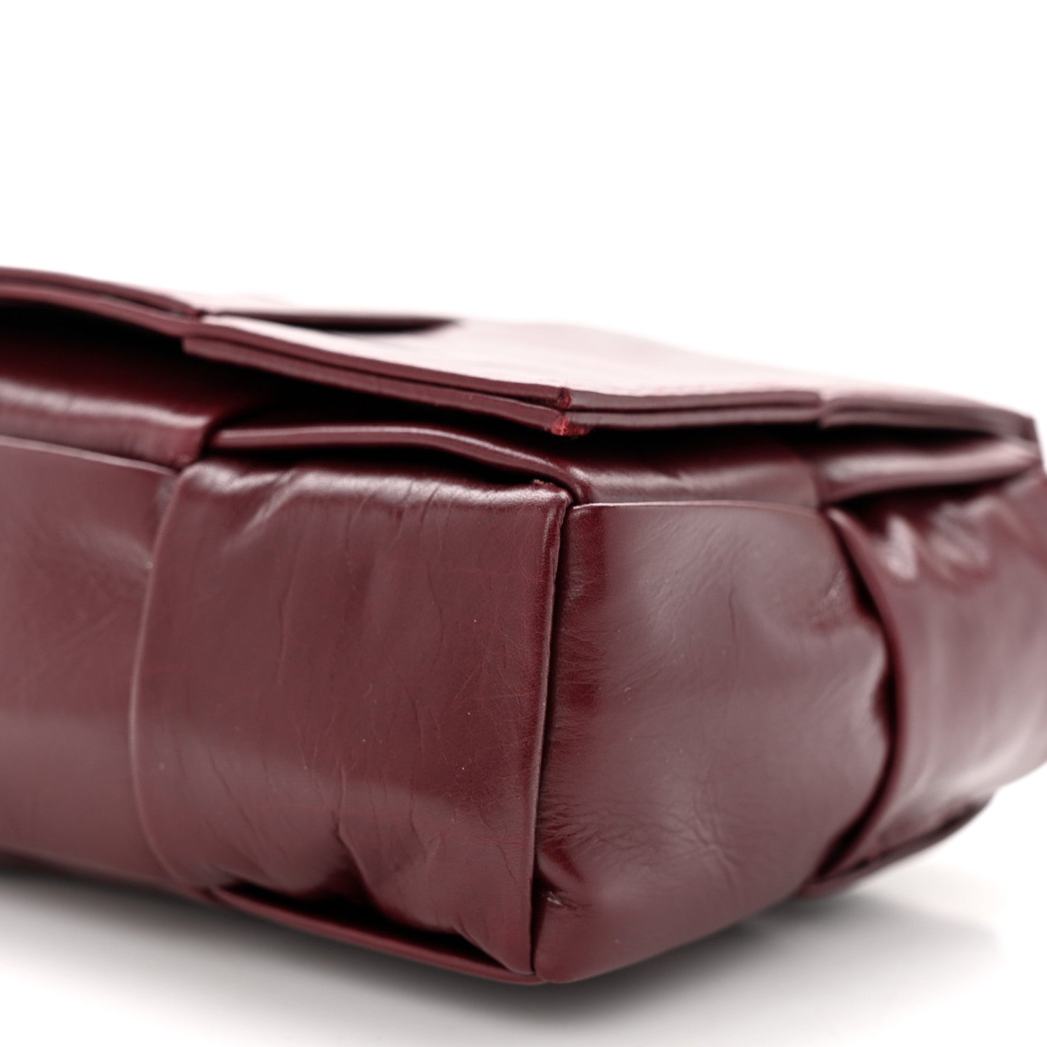 Bottega Veneta Paper Calfskin Intrecciato Cassette Belt Bag Bordeaux 10 of 11