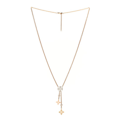 Louis Vuitton 18K Yellow White Rose Gold Diamond Idylle Blossom Y Pendant Necklace 2 of 4