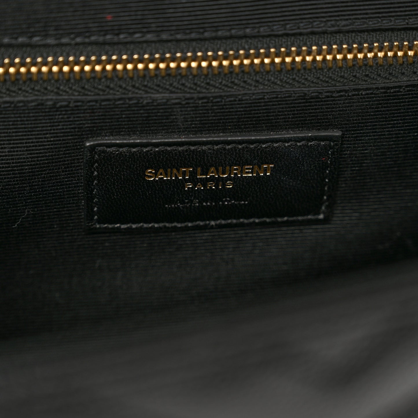 Grain De Poudre Matelasse Chevron Large Monogram Satchel Black