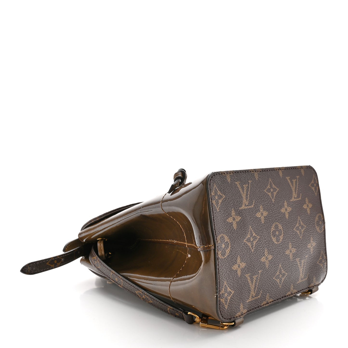 Patent Monogram Hot Springs Backpack Vert Bronze