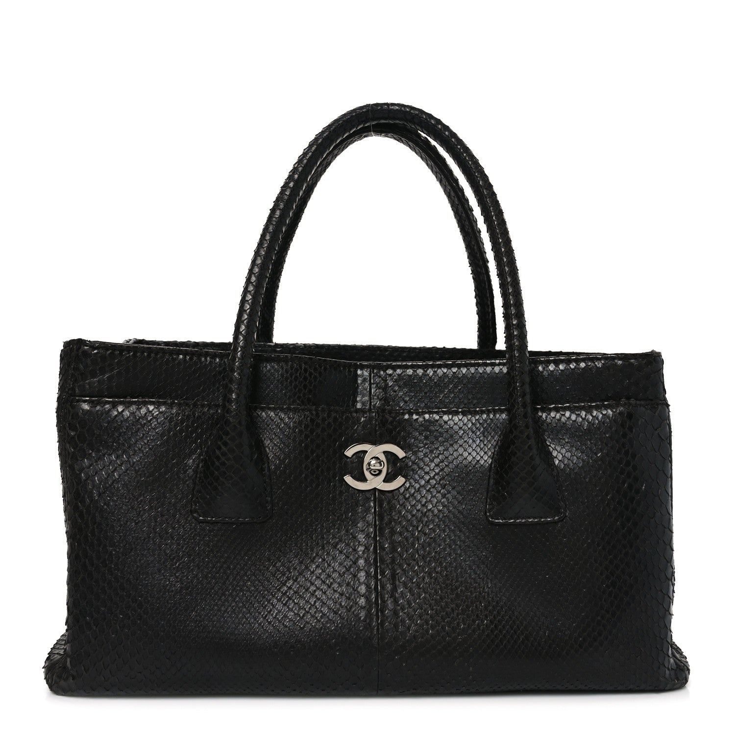 Chanel Snakeskin Executive Cerf Shopper Tote Black 1 of 12