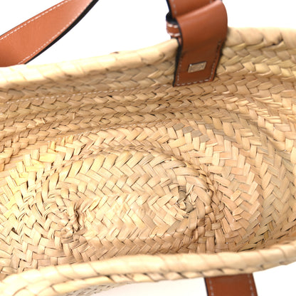 Loewe Raffia Small Basket Tote Bag Natural Tan 4 of 8