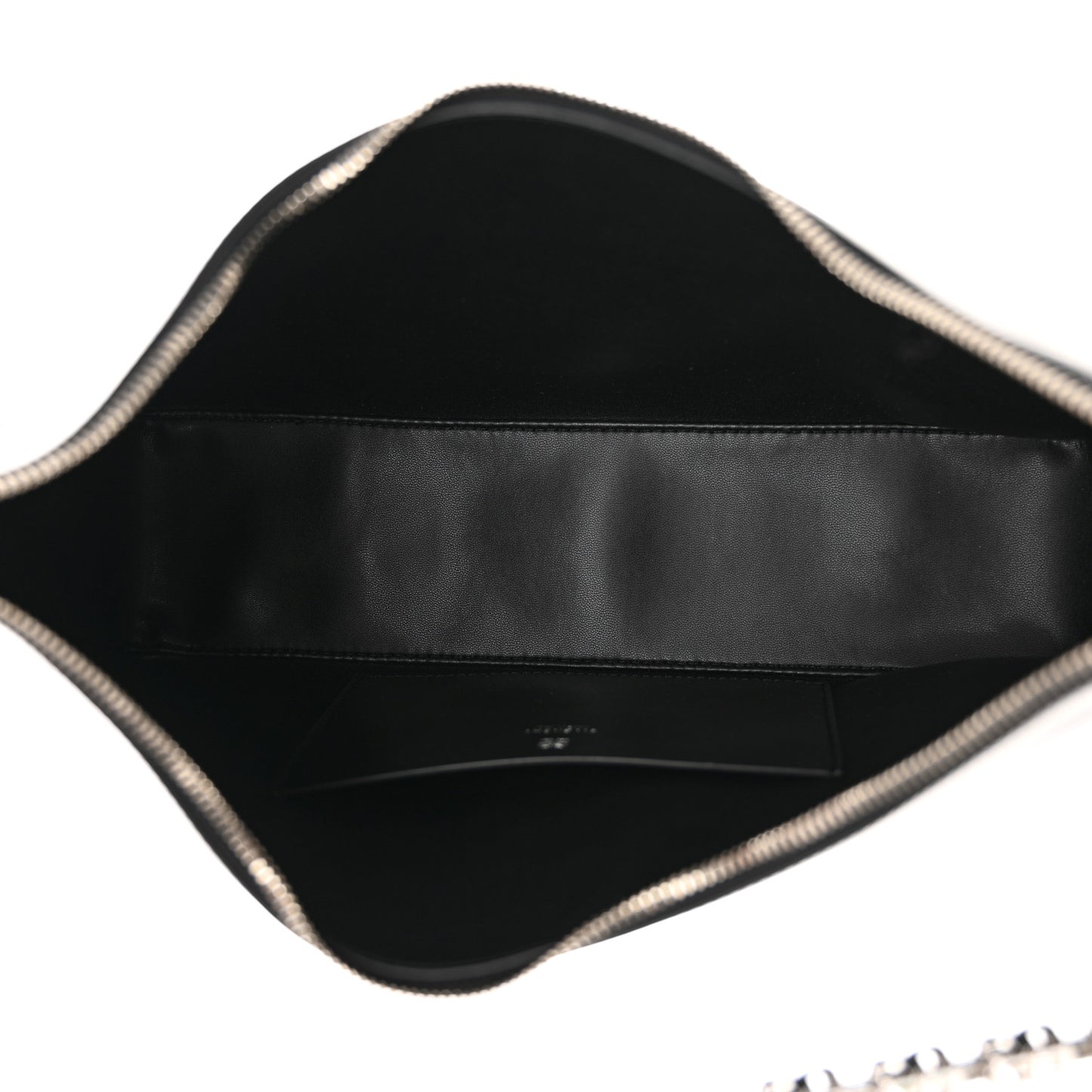 Smooth Calfskin Medium Moon Cut Out Shoulder Bag Black