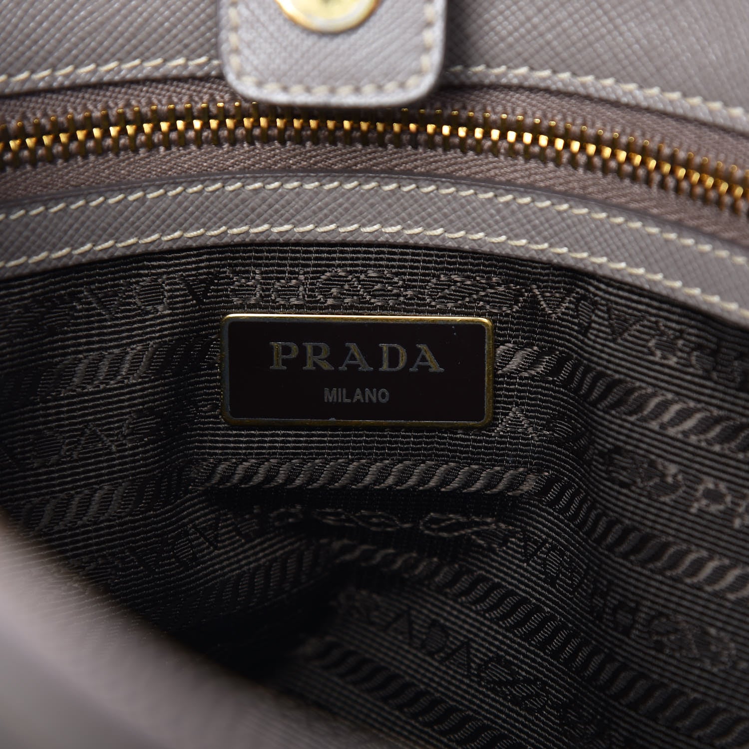 Prada Saffiano Lux Medium Tote Argilla 8 of 10