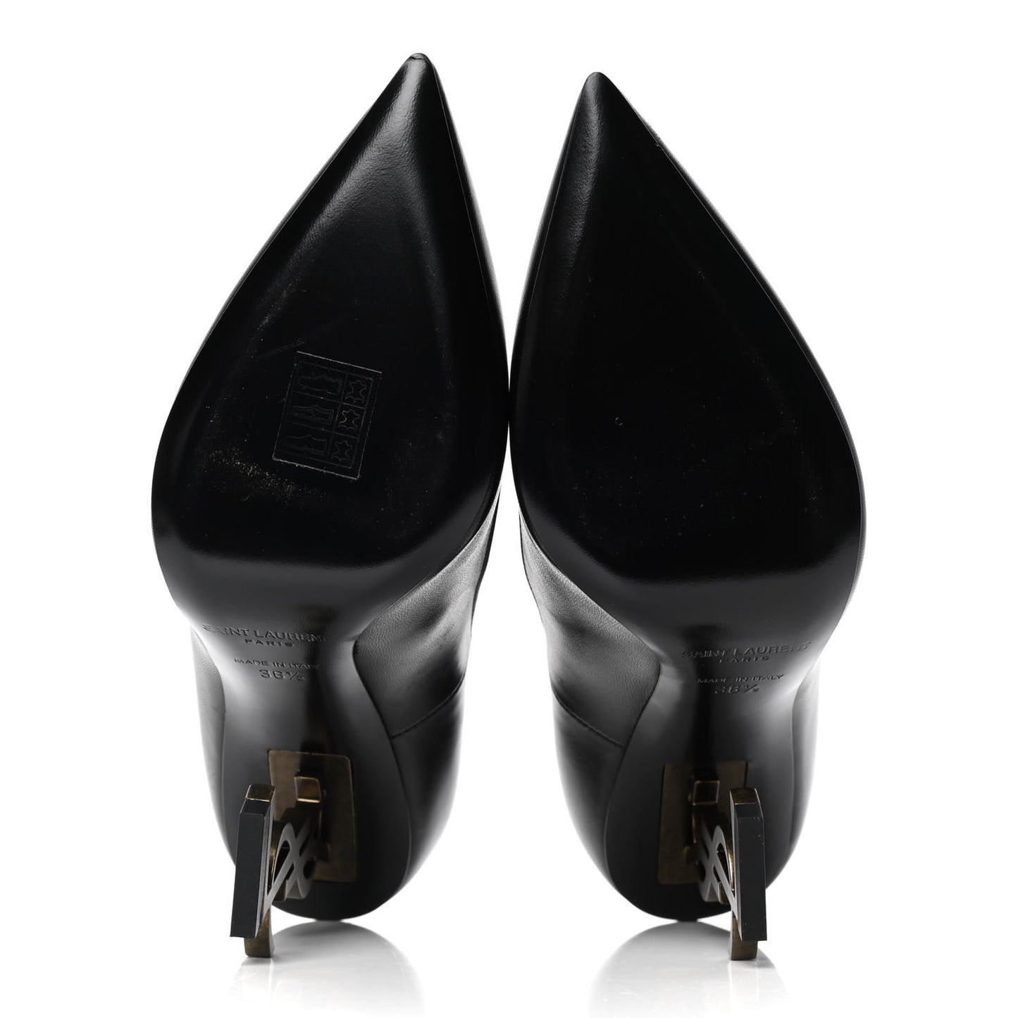 Calfskin Opyum Pumps 36.5 Black Gold
