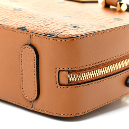 MCM Visetos Essential Small Disco Tote Cognac 9 of 11