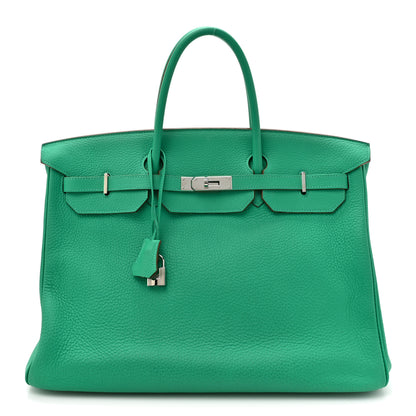 Hermes Taurillon Clemence Birkin 40 Menthe 1 of 20