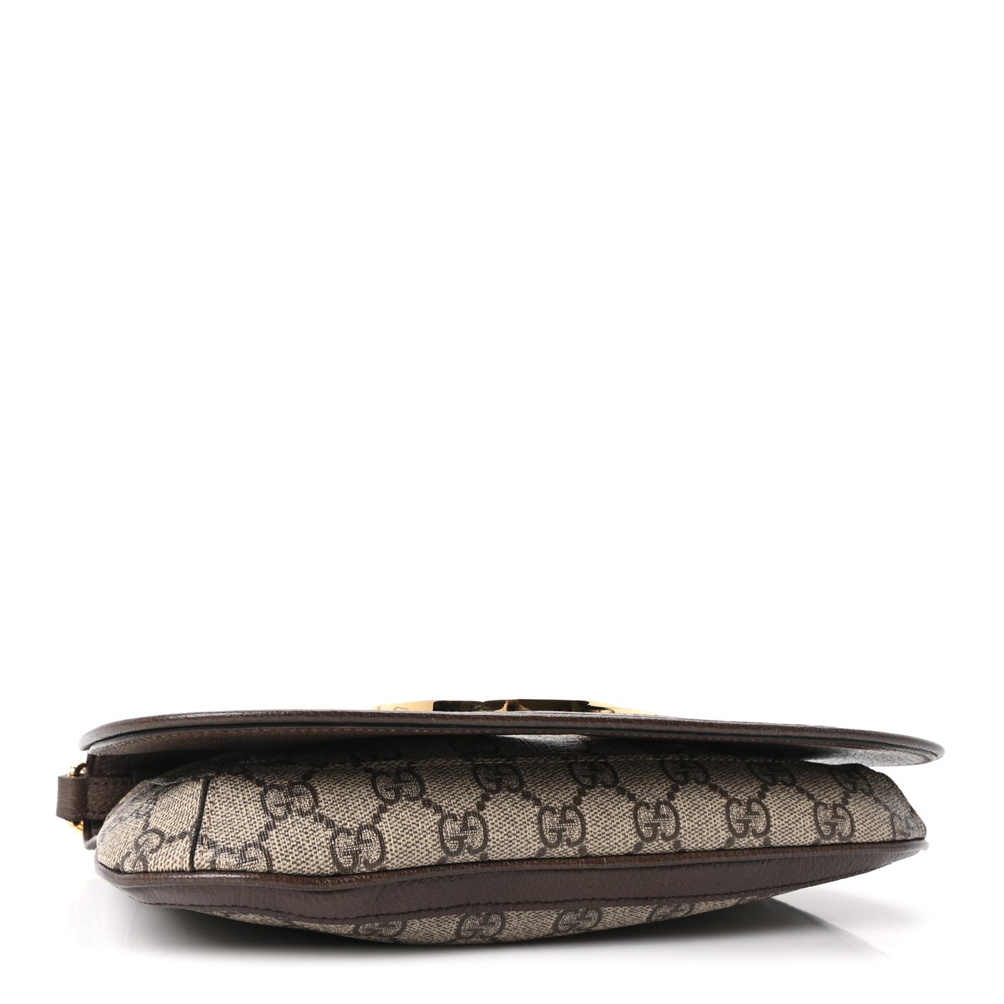 GG Supreme Monogram Textured Dollar Calfskin Blondie Chain Shoulder Flap Bag Beige Ebony New Acero