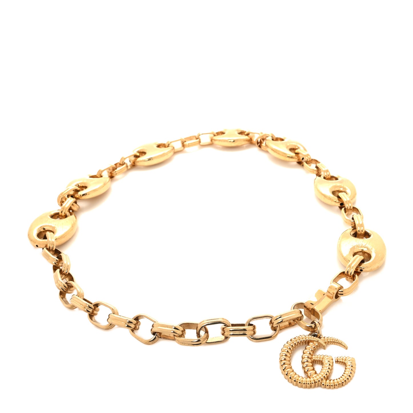 Textured Chain Marina Belt Gold