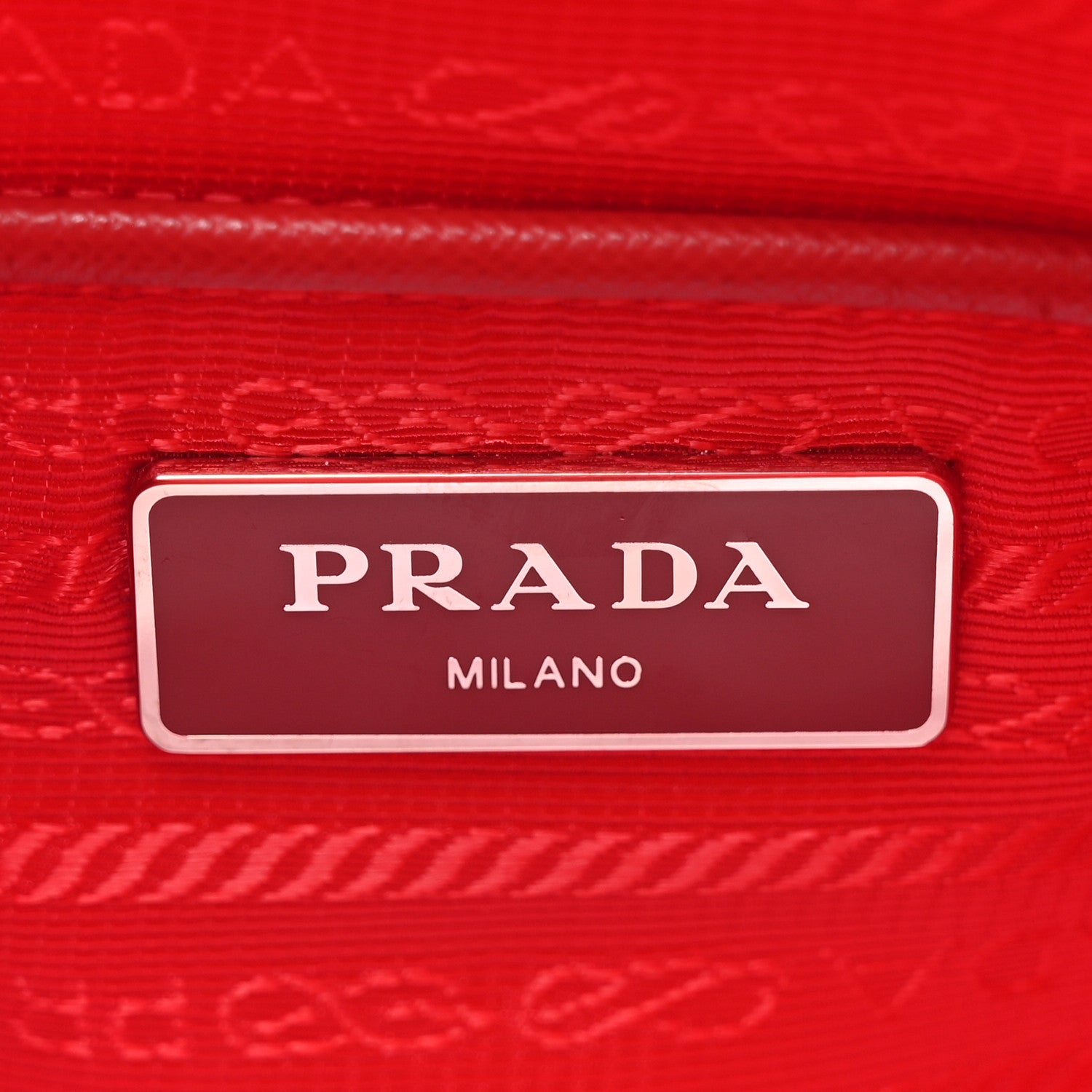 Prada Tessuto Nylon Saffiano Flat Messenger Bag Rosso 6 of 9
