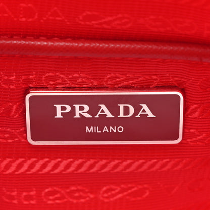 Prada Tessuto Nylon Saffiano Flat Messenger Bag Rosso 6 of 9